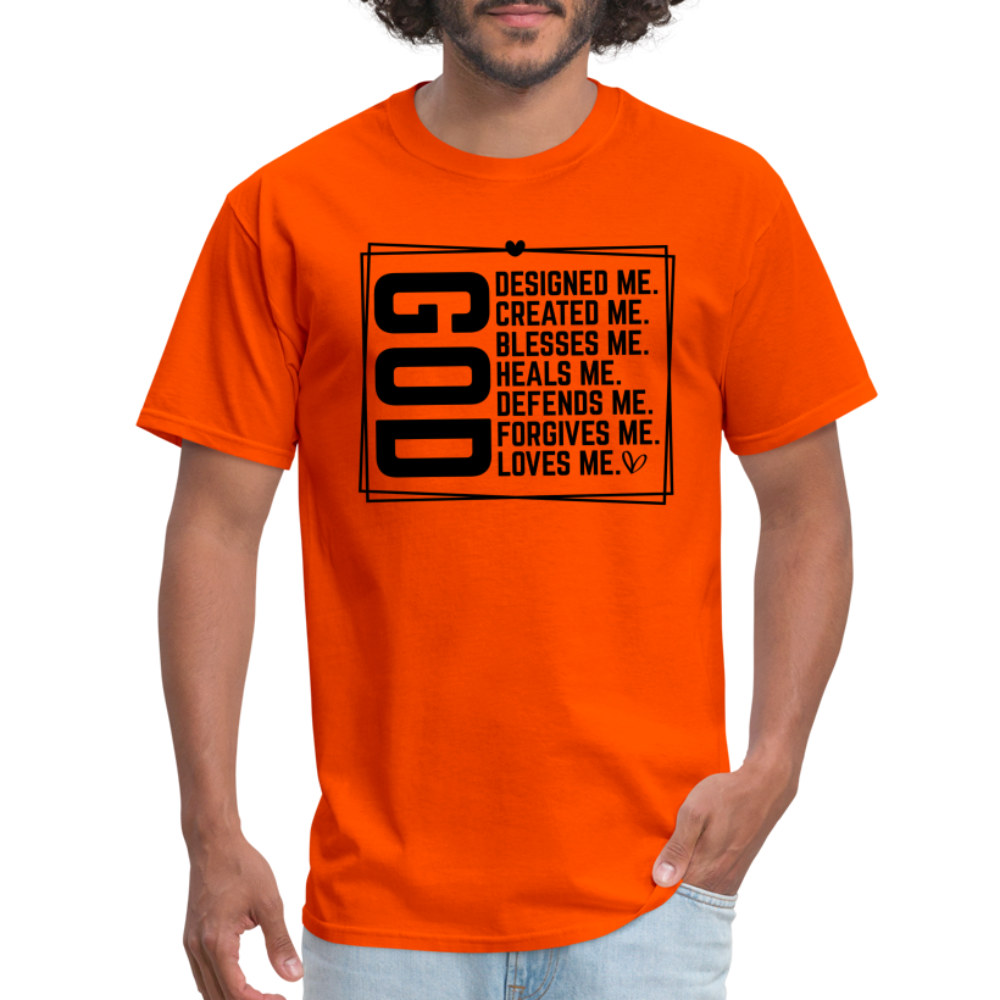 GOD Designed Me T-Shirt - orange