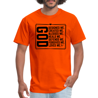 GOD Designed Me T-Shirt - orange