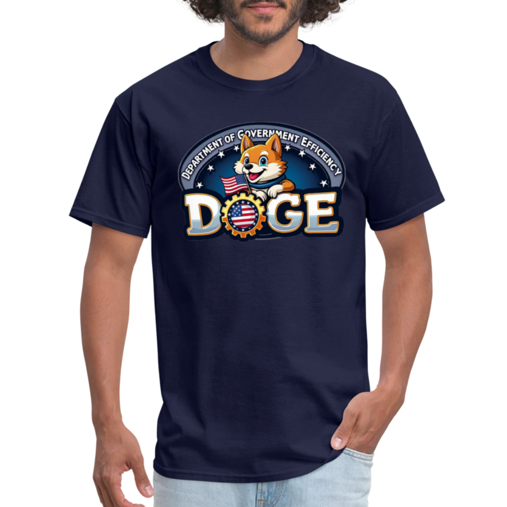 DOGE Logo (Dept of Government Efficiency) T-Shirt - navy