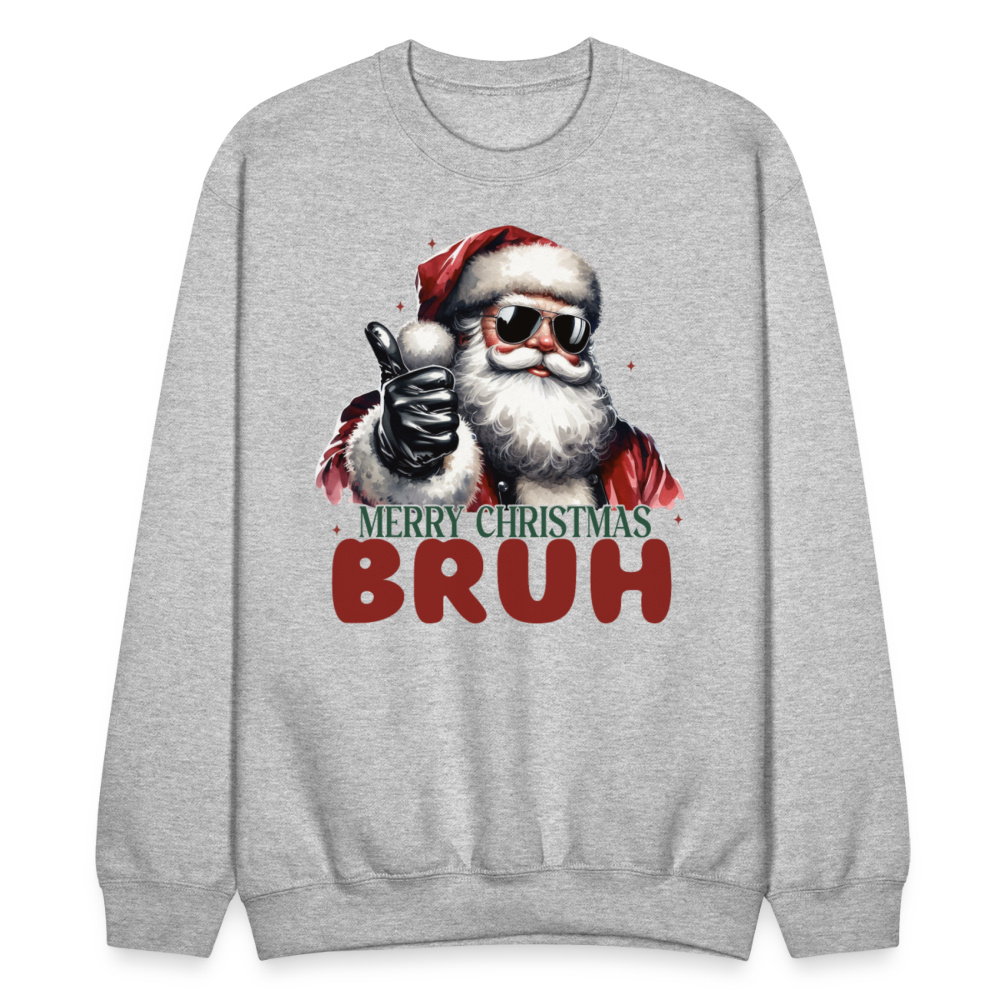 Merry Christmas Bruh Sweatshirt - heather gray