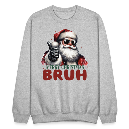 Merry Christmas Bruh Sweatshirt - heather gray