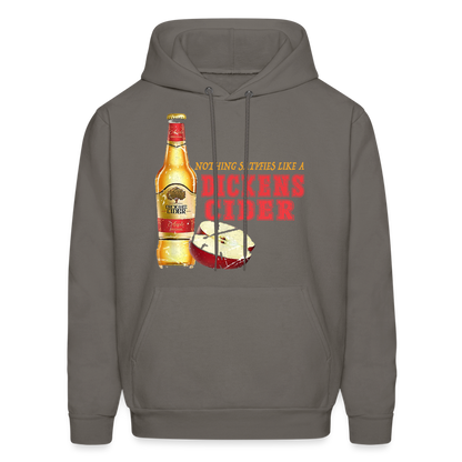 Nothing Satisfies Like A Dickens Cider Hoodie - asphalt gray