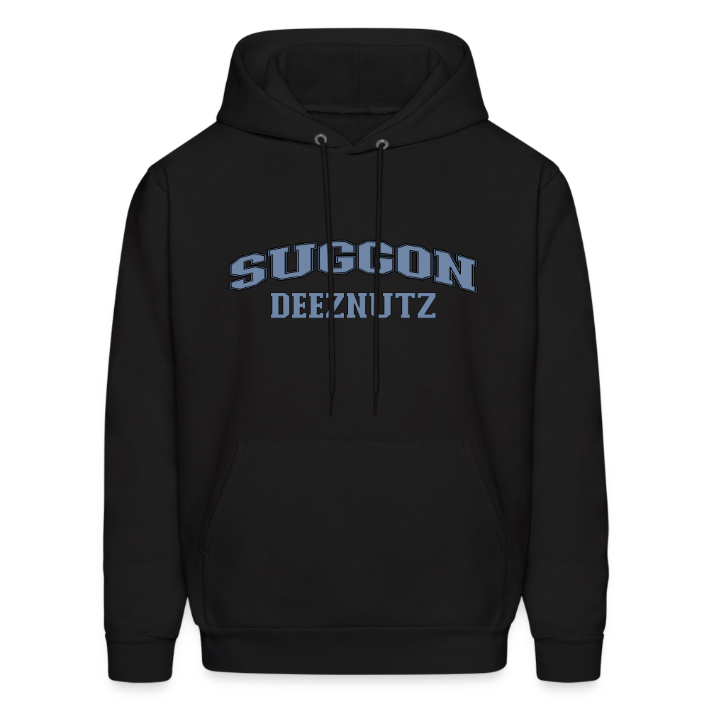 Suggon Deeznutz Hoodie (in Blue Ball Colors - Funny Sexual Humor) - black