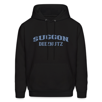 Suggon Deeznutz Hoodie (in Blue Ball Colors - Funny Sexual Humor) - black