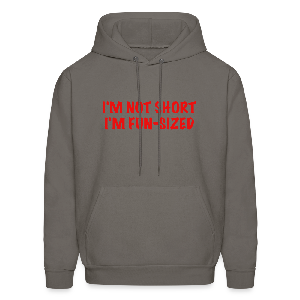 I'm Not Short I'm Fun Sized Hoodie (Funny Graphic Tee) - asphalt gray