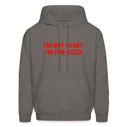 I'm Not Short I'm Fun Sized Hoodie (Funny Graphic Tee) - asphalt gray