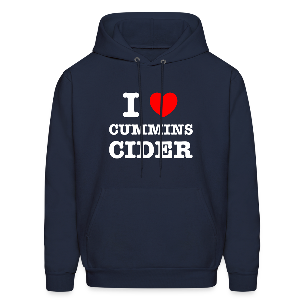 I Heart Cummins Cider Hoodie - navy