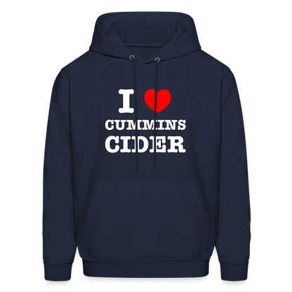 I Heart Cummins Cider Hoodie - navy