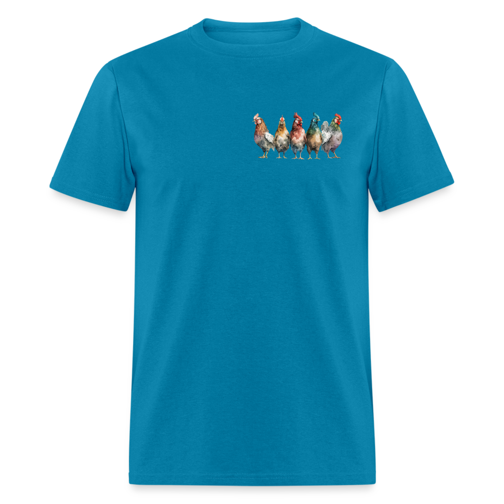 Chickenist T-Shirt (double sided print) - turquoise