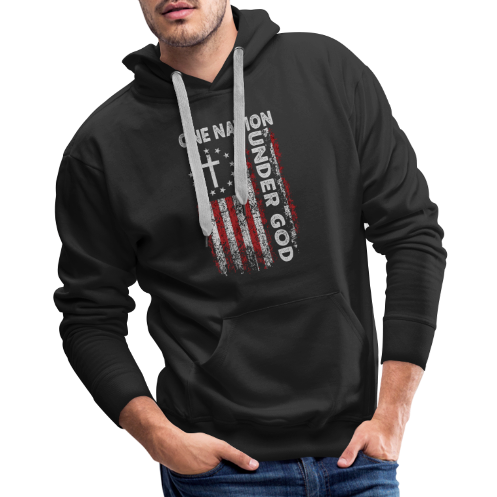 One Nation Under God Men’s Premium Hoodie - black