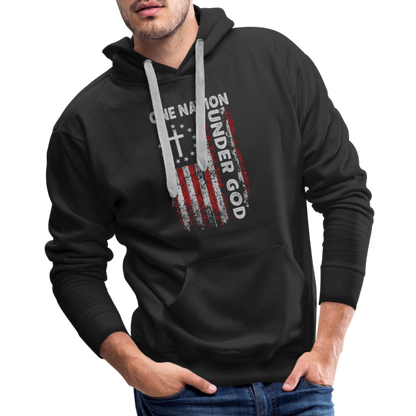 One Nation Under God Men’s Premium Hoodie - black