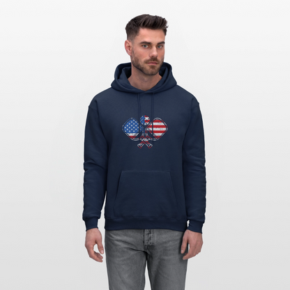 American Flag Pickleball Paddle Hoodie - navy