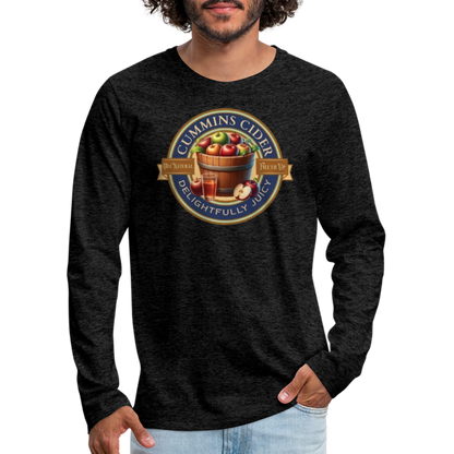 Cummins Cider (Funny Adult Humor) Men's Premium Long Sleeve T-Shirt - charcoal grey