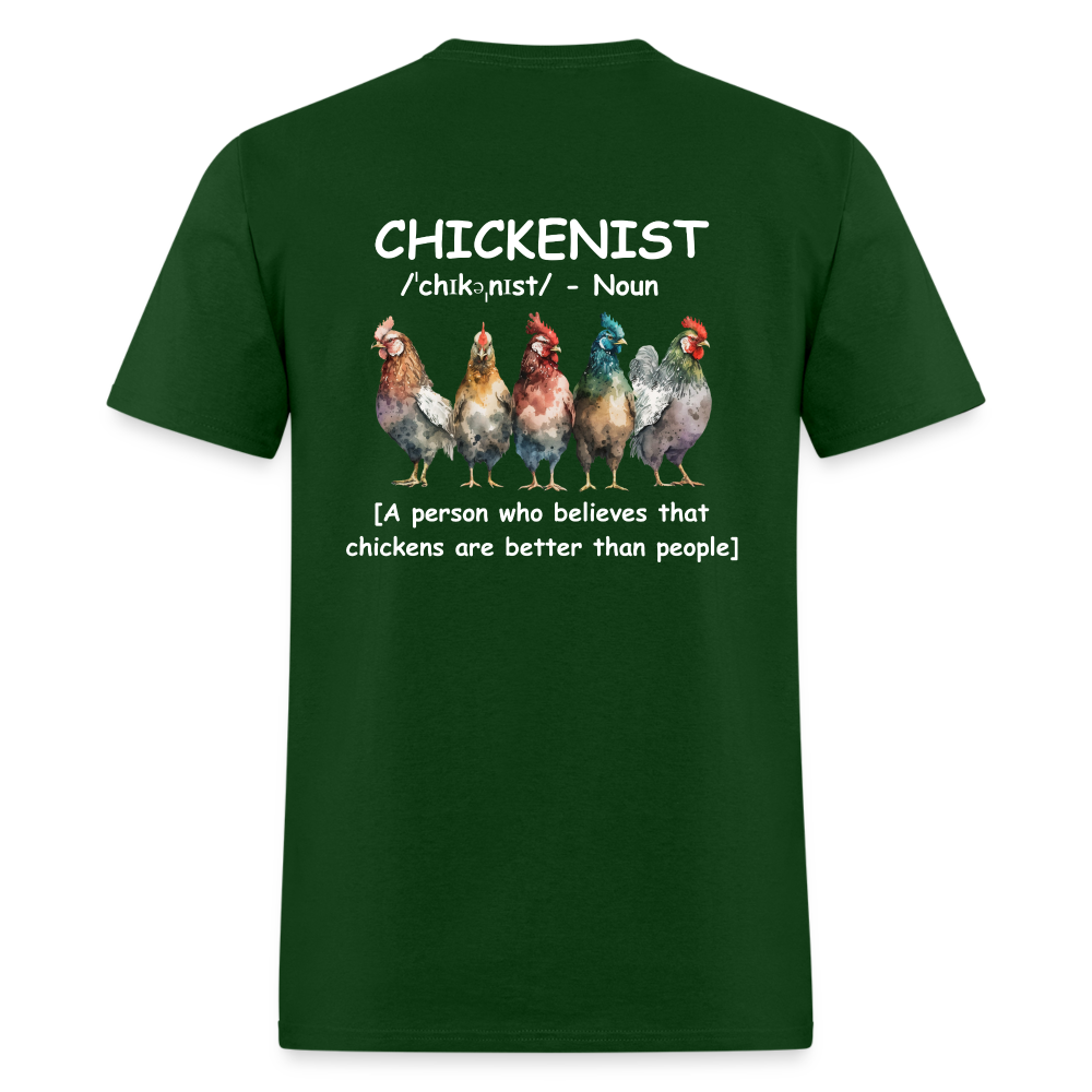 Chickenist T-Shirt (double sided print) - forest green