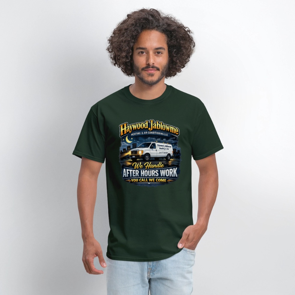 Haywood Jablowme Funny HVAC T-Shirt Color: Black