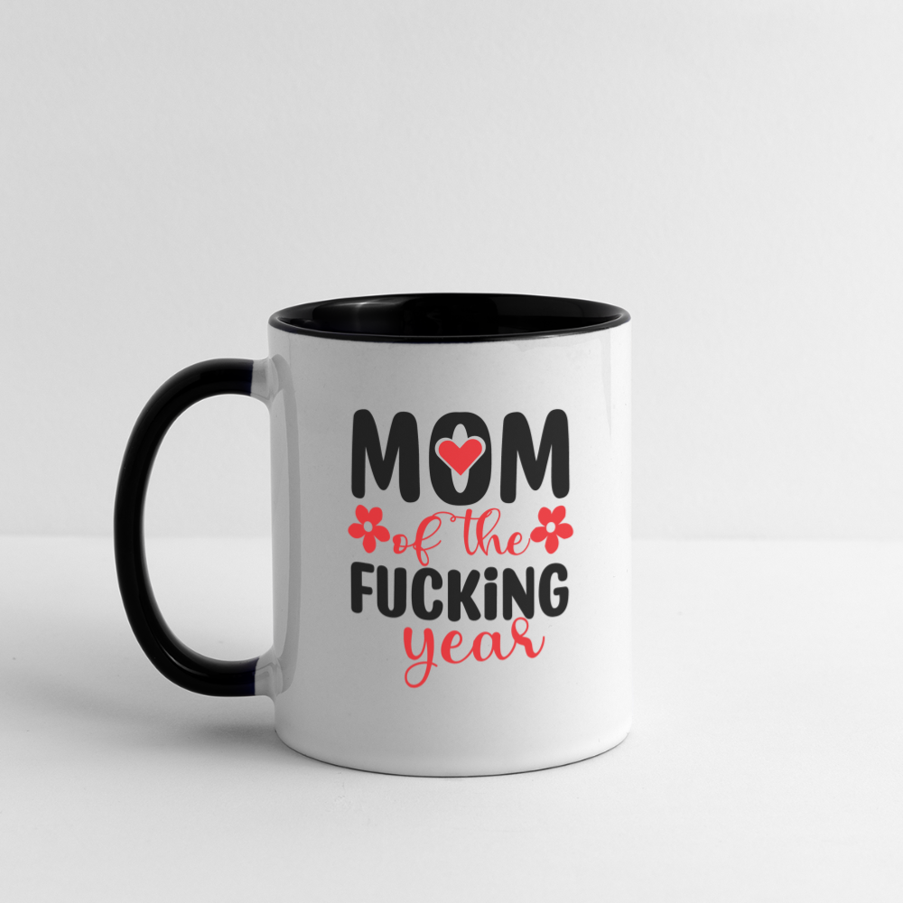 Mom of the Fucking Year Coffee Mug - white/black