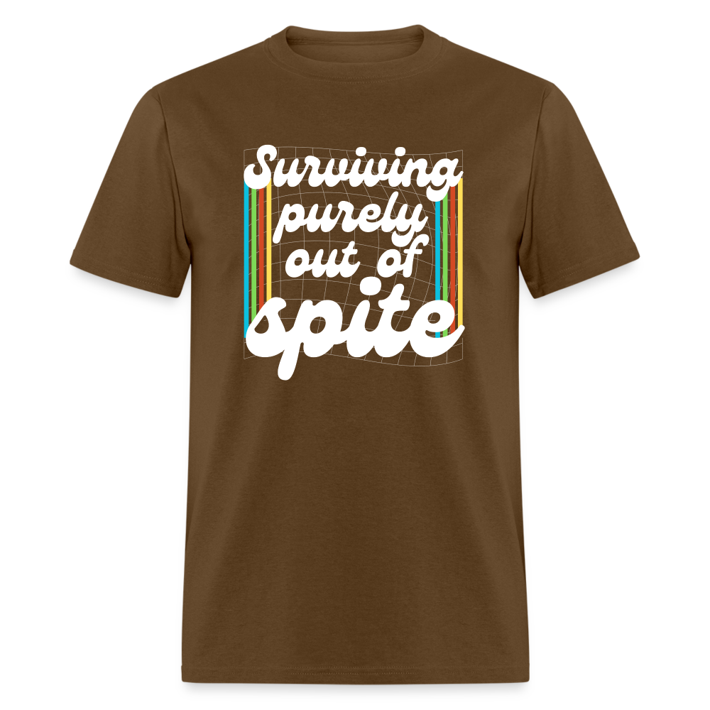 Surviving Purely Out Of Spite T-Shirt - brown