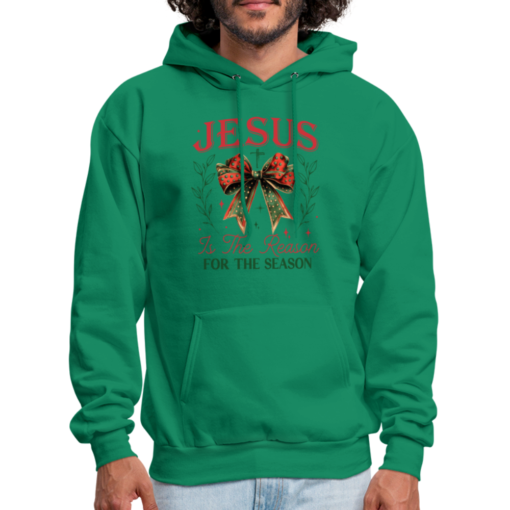 Jesus Is The Reason For The Season Hoodie - kelly green