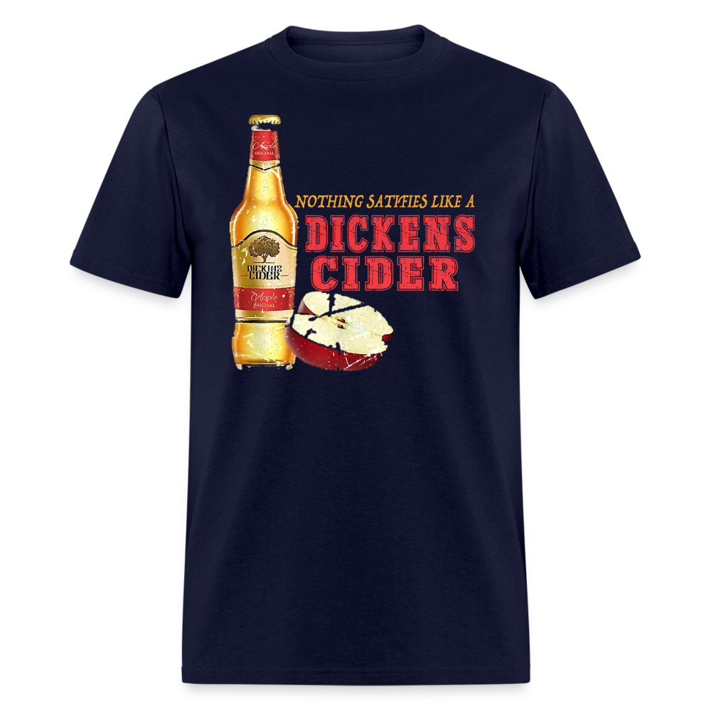 Nothing Satisfies Like A Dickens Cider T-Shirt - navy