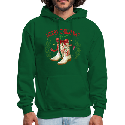 Merry Christmas Y'all Hoodie - forest green