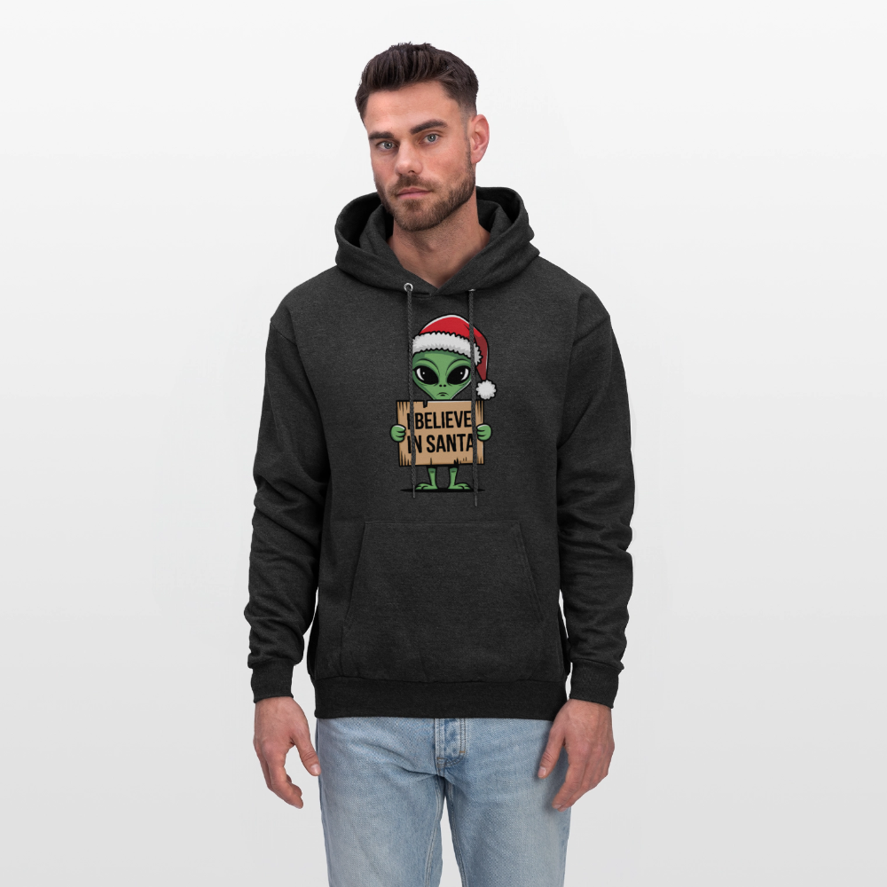 I Believe in Santa Hoodie – Funny Cute Alien Christmas Hoodie Color: red