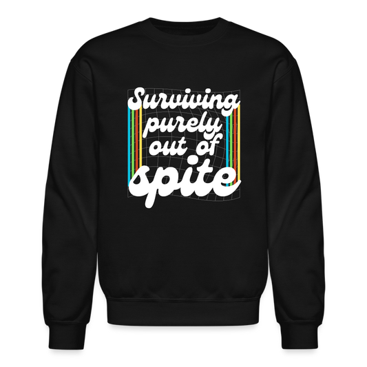 Surviving Purely Out Of Spite Sweatshirt - black