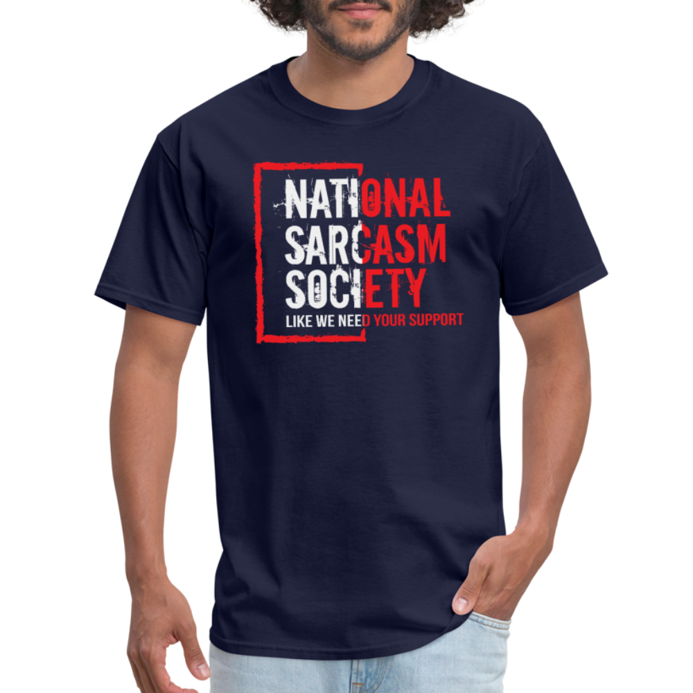 National Sarcasm Society T-Shirt - navy