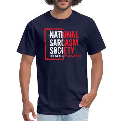 National Sarcasm Society T-Shirt - navy