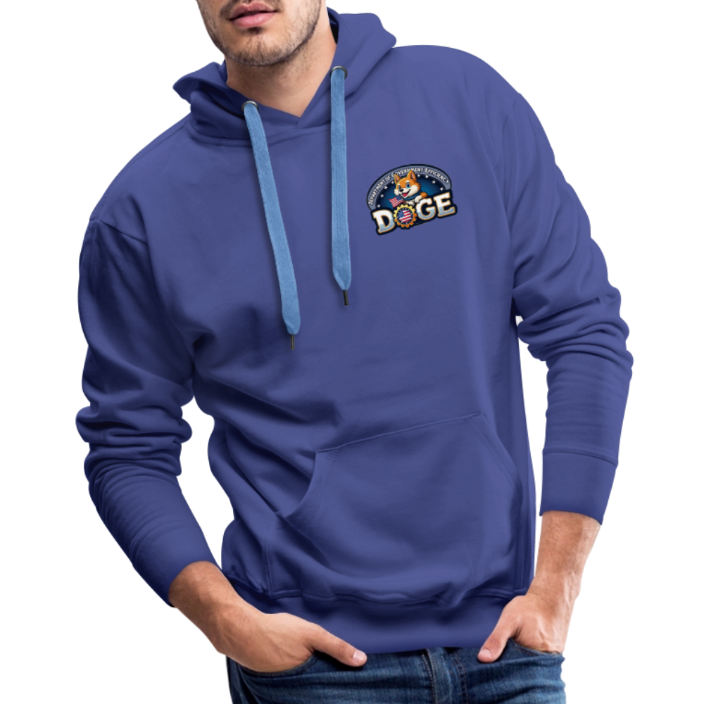 DOGE Men’s Premium Hoodie (front/back print) - royal blue