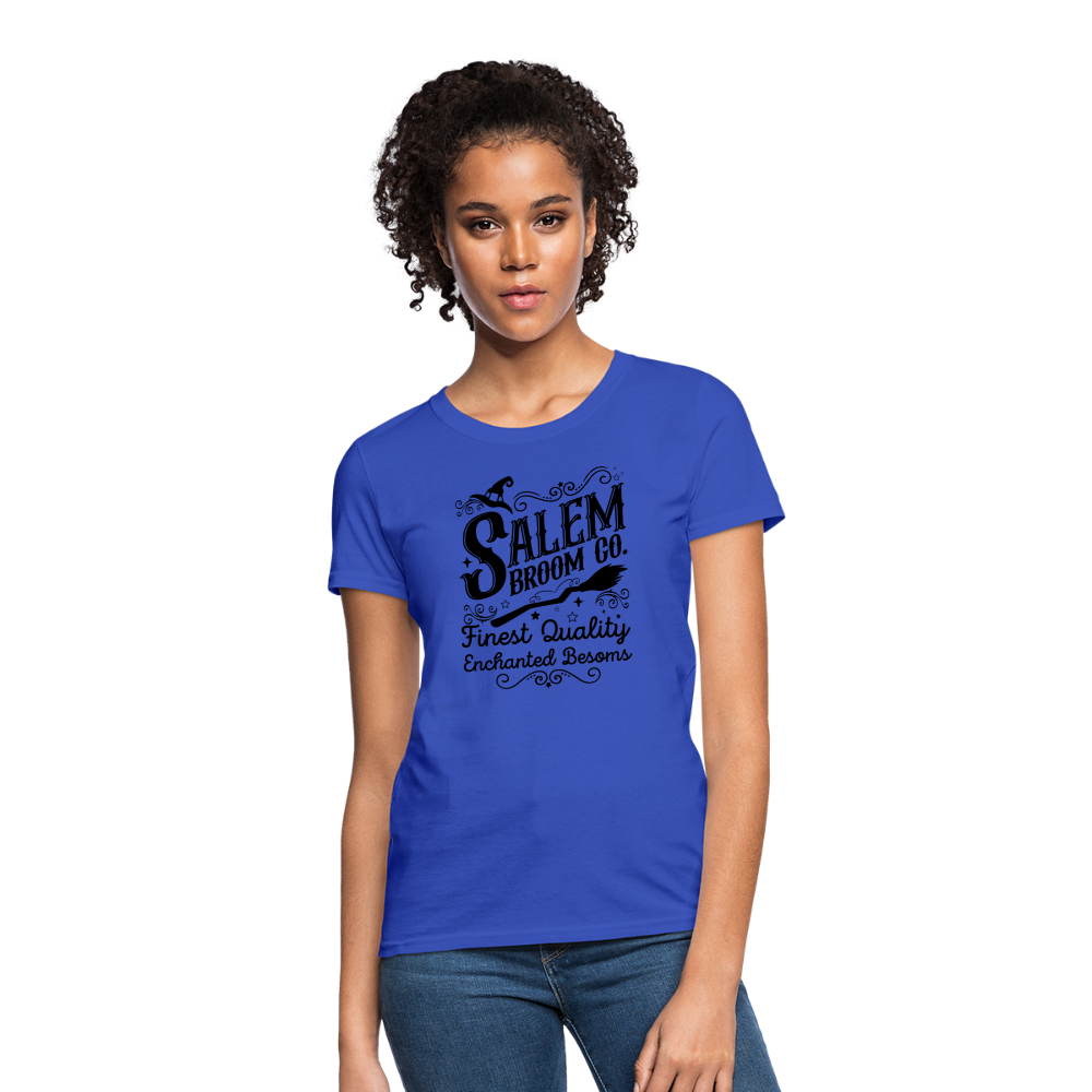 Salem Broom Co. Finest Quality Enchanted Besoms Women's T-Shirt (Halloween) - royal blue