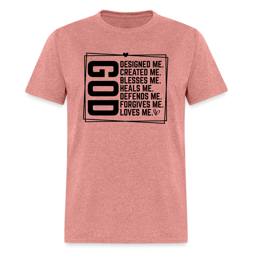 GOD Designed Me T-Shirt - heather mauve