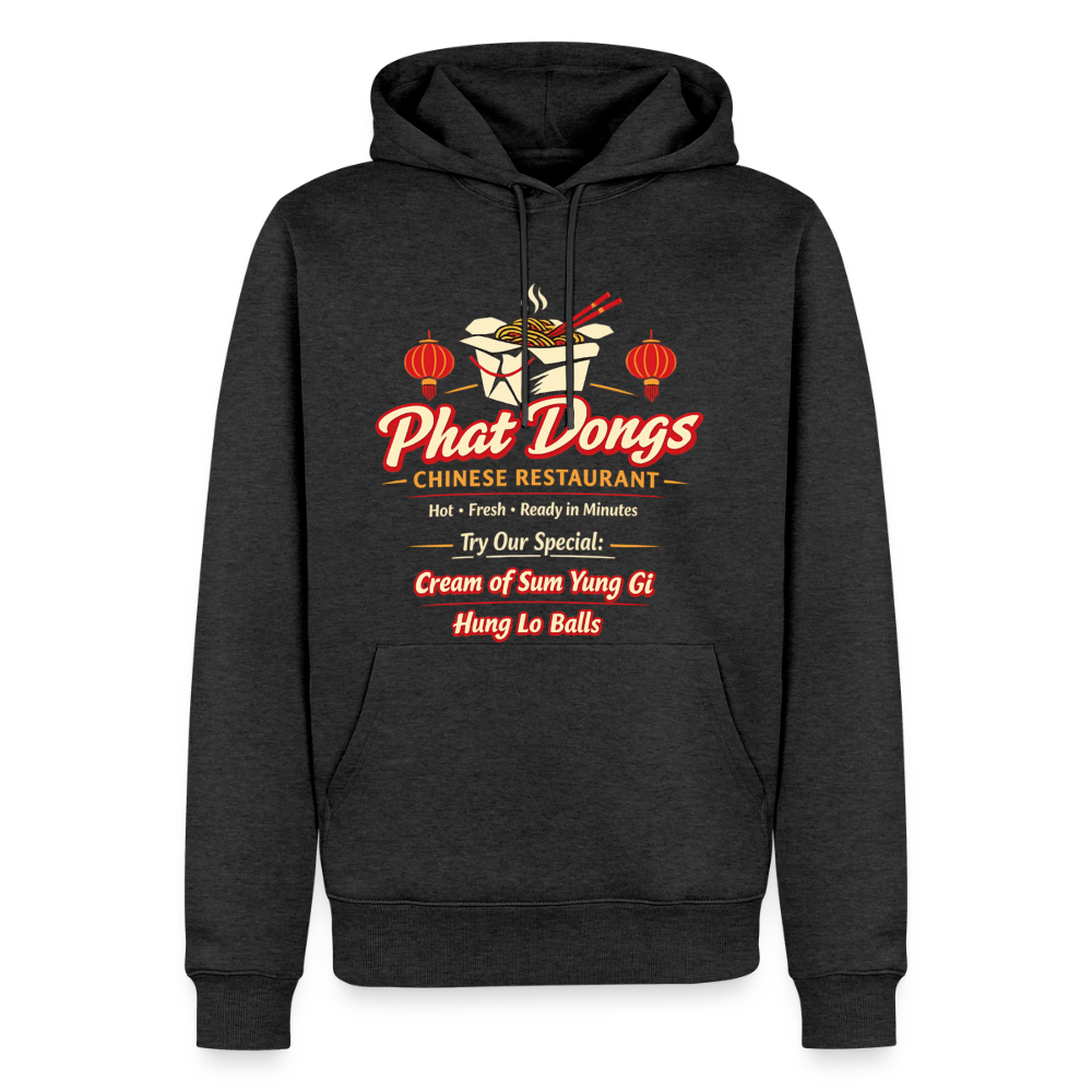 Phat Dongs Funny Chinese Restaurant Hoodie - heather anthracite
