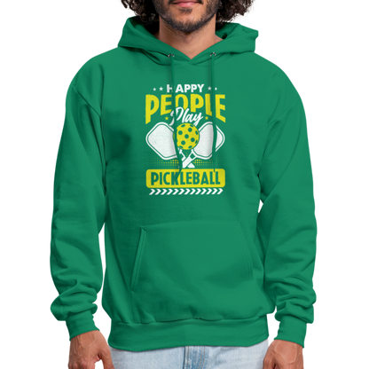 Happy People Play Pickleball Hoodie - kelly green