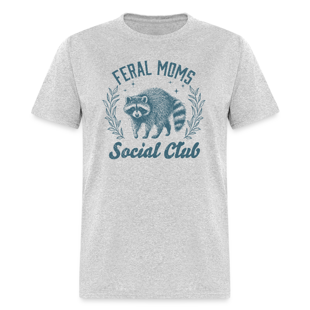 Feral Mom's Social Club T-Shirt - heather gray