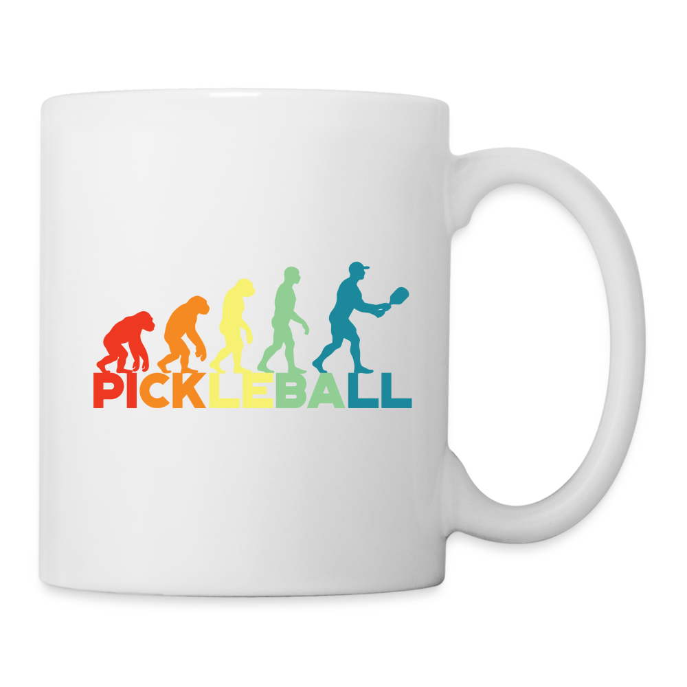 Pickleball Evolution Coffee Mug - white