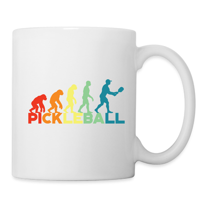 Pickleball Evolution Coffee Mug - white