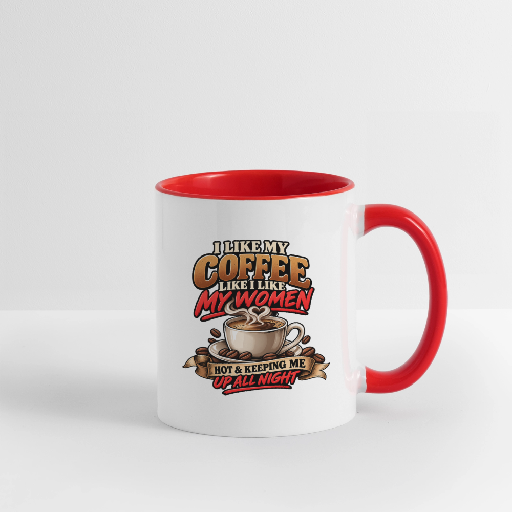 I Like My Coffee Like I Like My Women Funny Coffee Mug Color: White/Black
