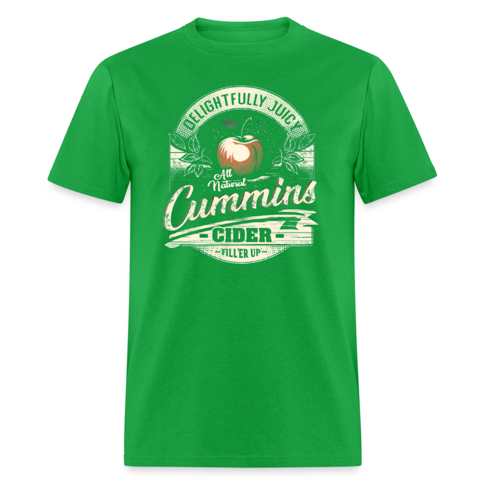 Vintage Cummins Cider (Funny Adult Humor) T-Shirt - bright green