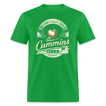 Vintage Cummins Cider (Funny Adult Humor) T-Shirt - bright green