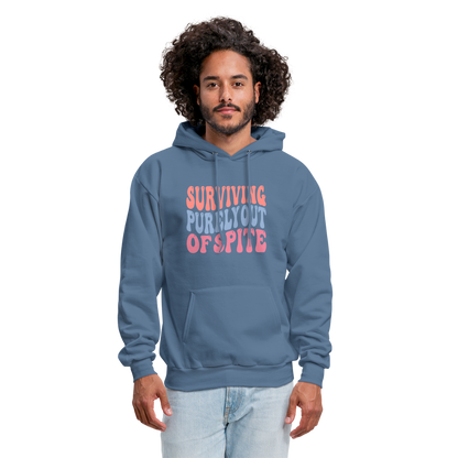 Surviving Purely Out Of Spite Hoodie - denim blue