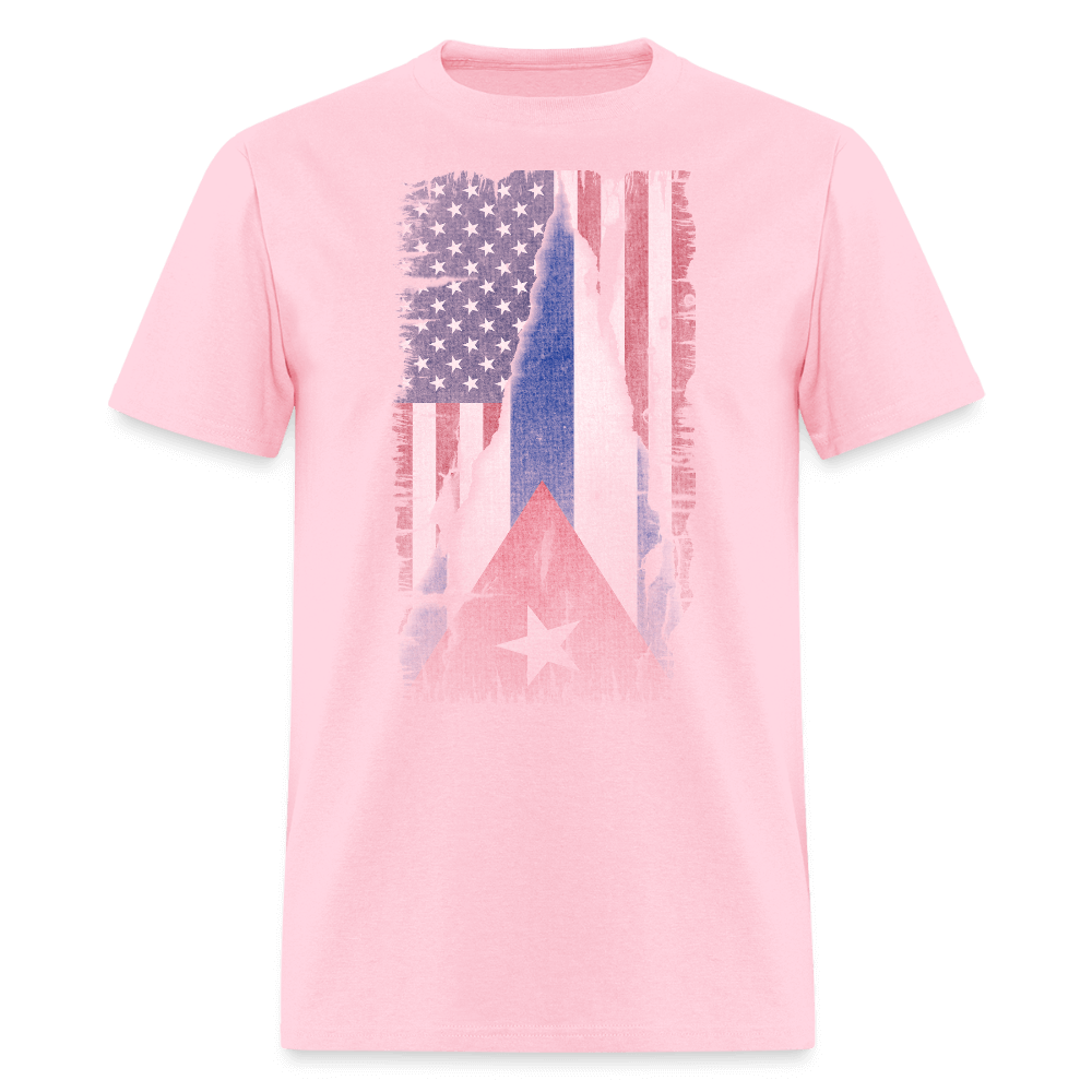 Cuba & USA Flag T-Shirt – Cuban American Pride Tee Color: pink