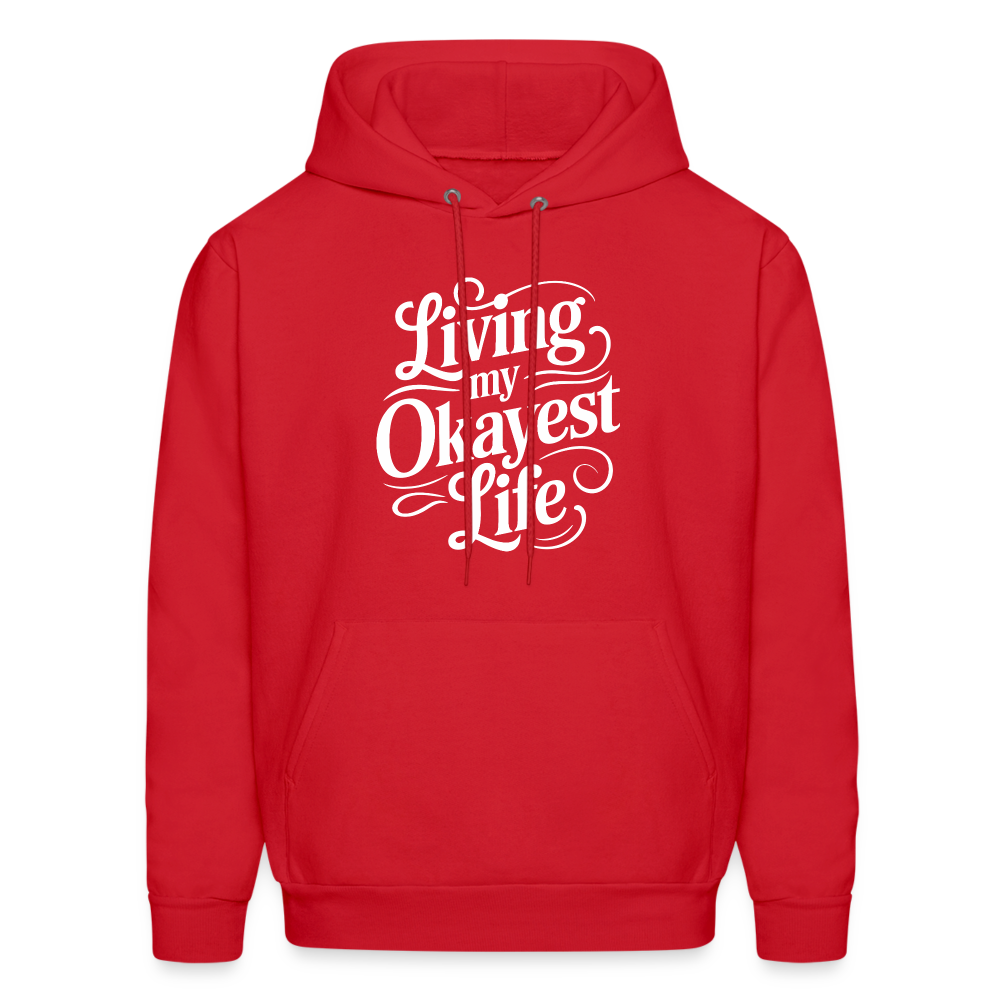 Living My Okayest Life Hoodie - red