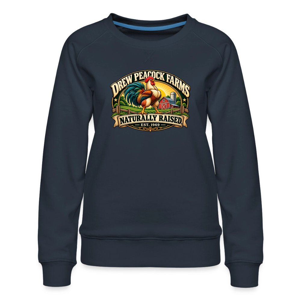 Drew Peacock Farms Women's Premium Sweatshirt - navy