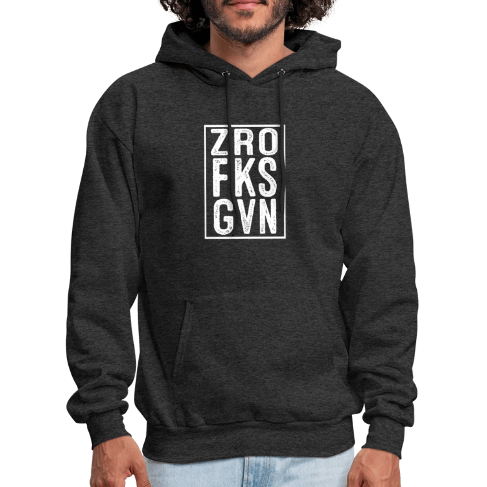 ZRO FKS GVN (Zero Fucks Given) Hoodie - charcoal grey