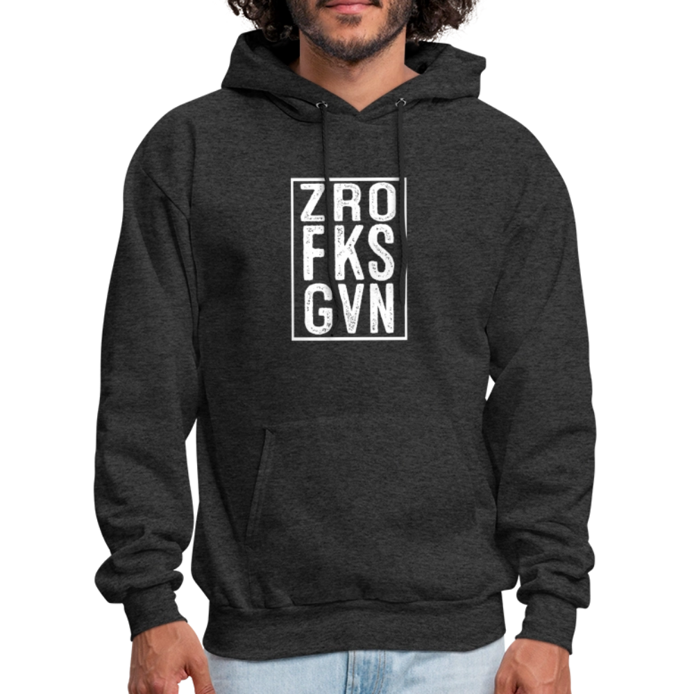 ZRO FKS GVN (Zero Fucks Given) Hoodie - charcoal grey