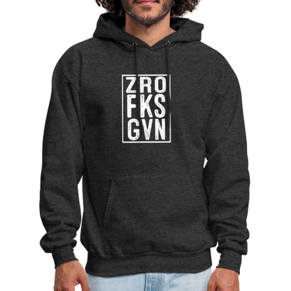 ZRO FKS GVN (Zero Fucks Given) Hoodie - charcoal grey