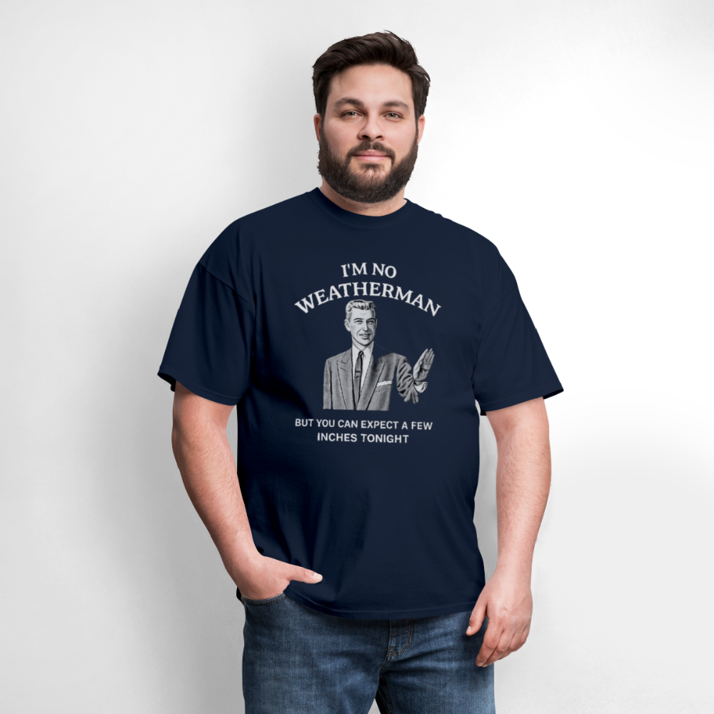 I'm No Weatherman T-Shirt – Funny Adult Humor Graphic Tee Color: dusk blue
