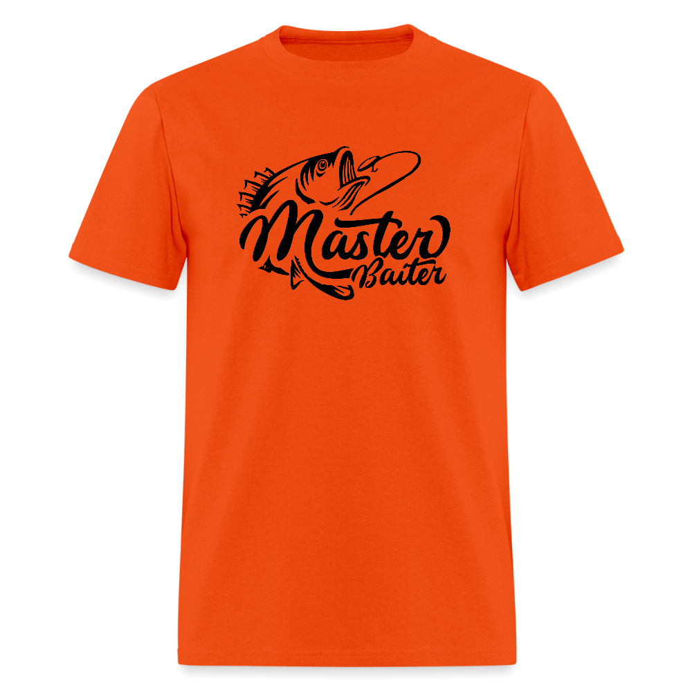 Master Baiter Funny Fishing T-Shirt with Hook & Fish - orange