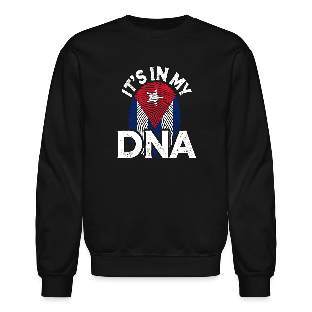 Cuba DNA Sweatshirt – Cuban Flag Fingerprint - black