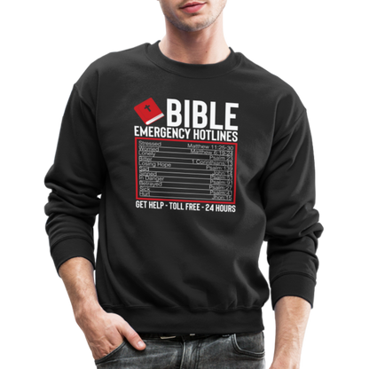 Bible Emergency Hotline (Scriptures) Sweatshirt - black